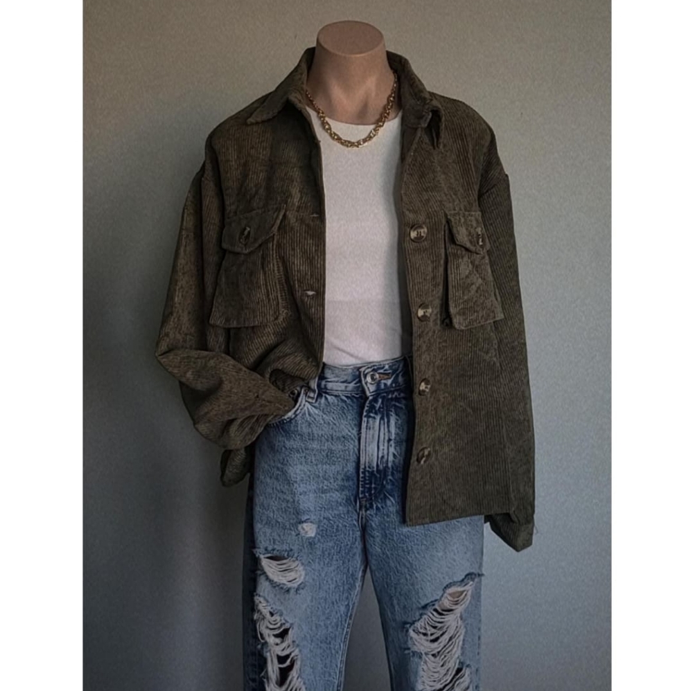 Green Corduroy shaket